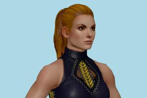 WWF Becky Lynch King-of-Fighters, kof, wwf, wcw, woman, female, people, human, xna, characters, rigged